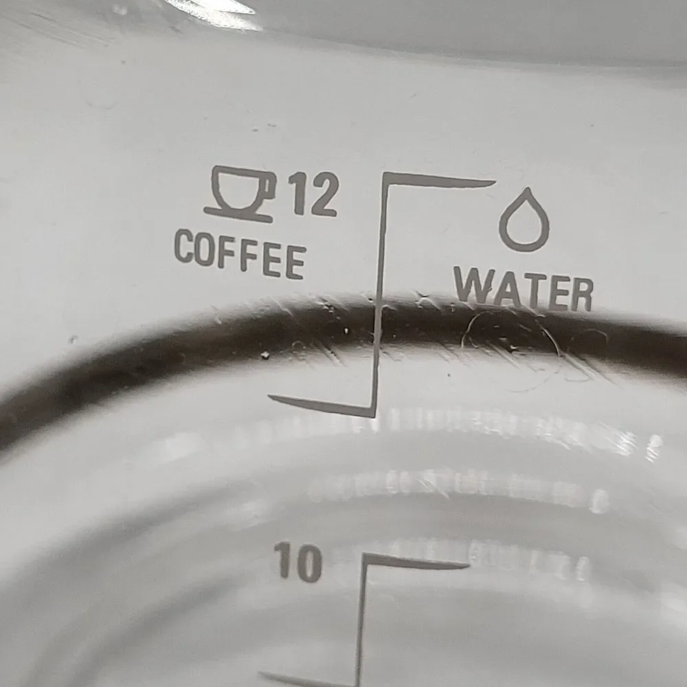 Black‎ & Decker 12 Cup Replacement Coffee Pot Carafe Glass Black Top